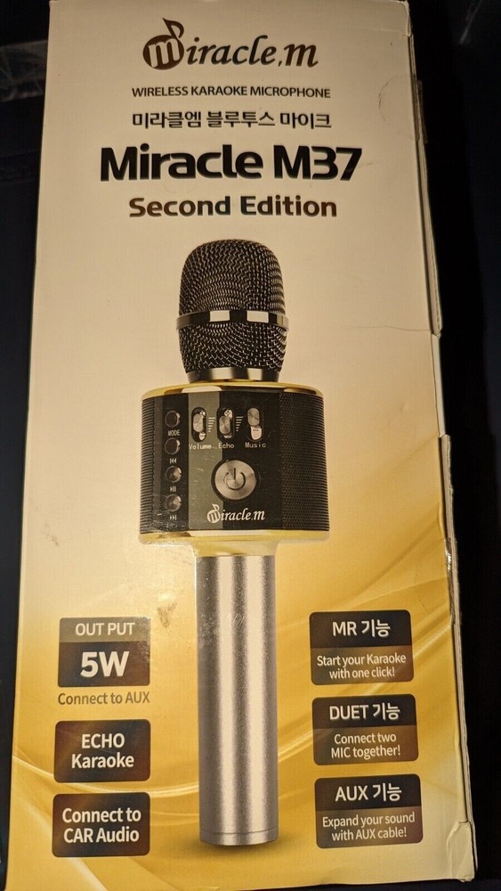 Wireless Karaoke Microphone Miracle M37 Second Edition Brand New