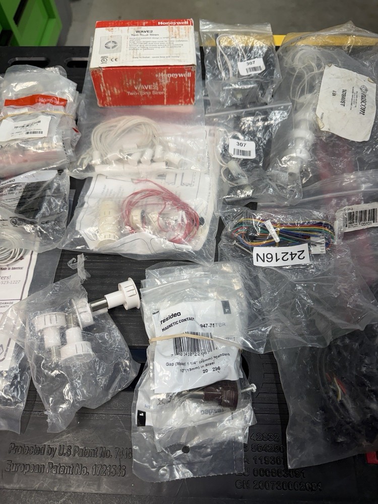 Bulk Lot NEW Security System Components – Contacts, Siren, Magnets
