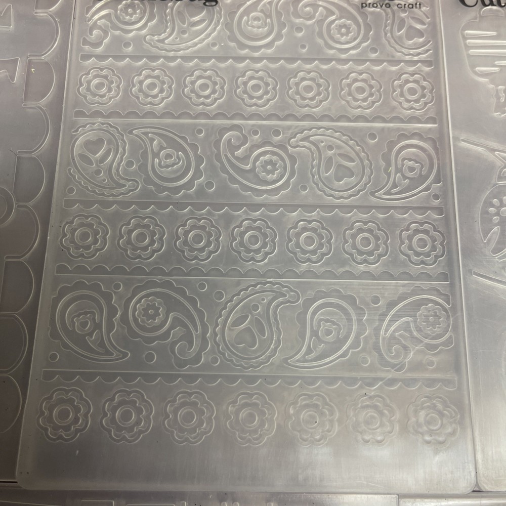 Cuttlebug Embossing Folders Lot Mickey Mouse & Misc Of 7