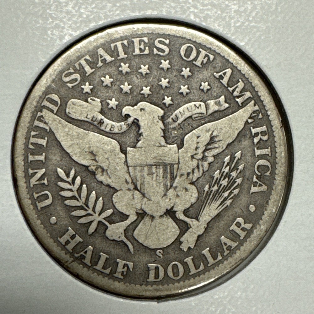 1901-S Barber Silver Half Dollar VG