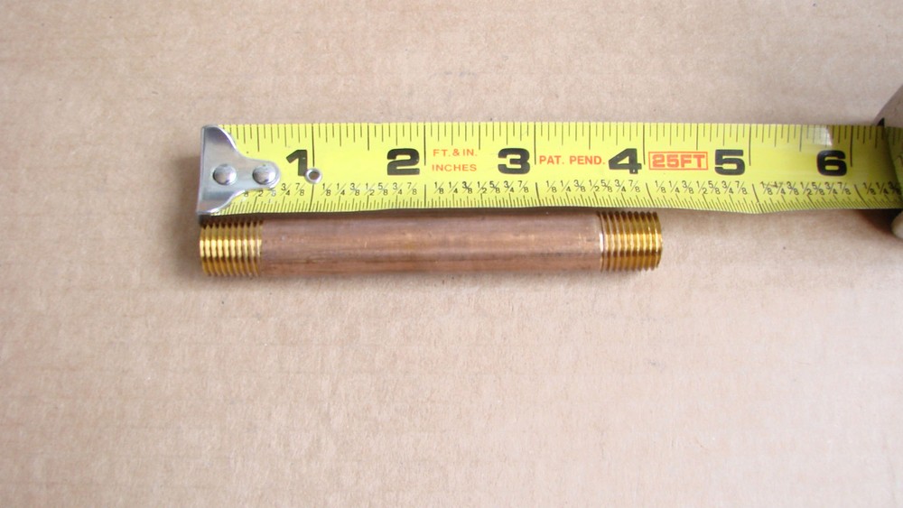 1/4 x 4 sch. 40 Brass Threaded Nipple NEW
