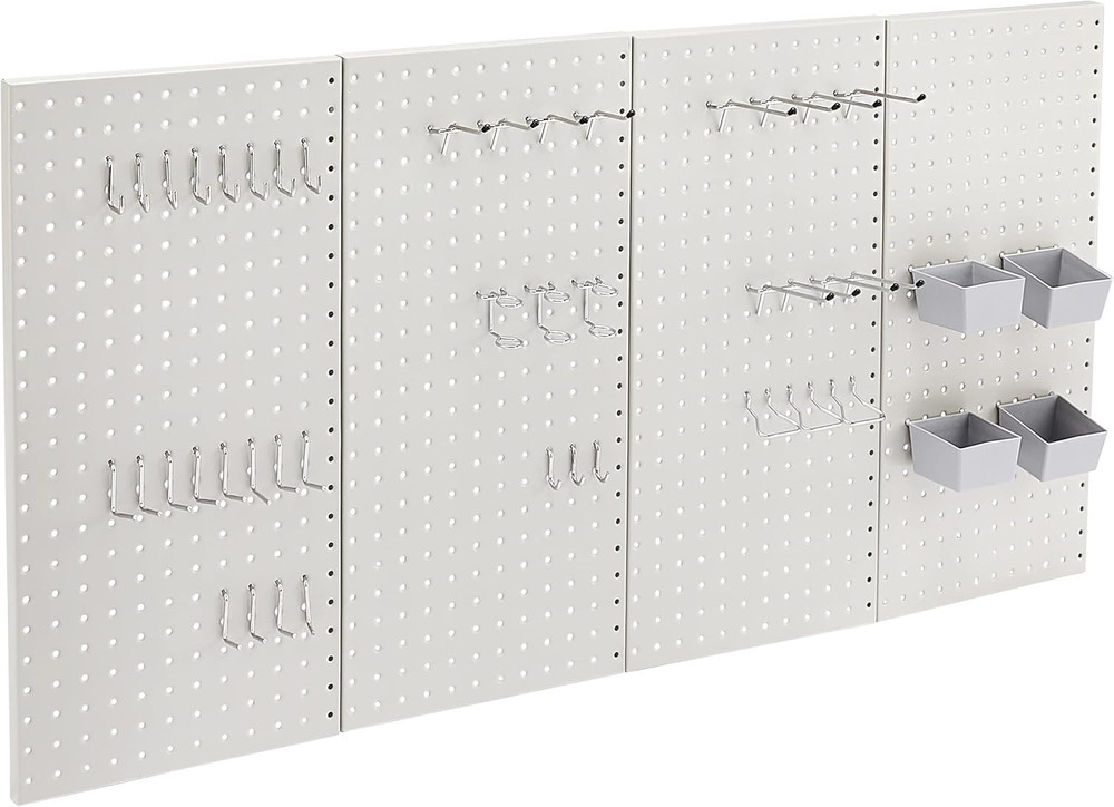 Rectangular Metal Pegboard Wall Organizer, Tool Storage Organization System, Rus