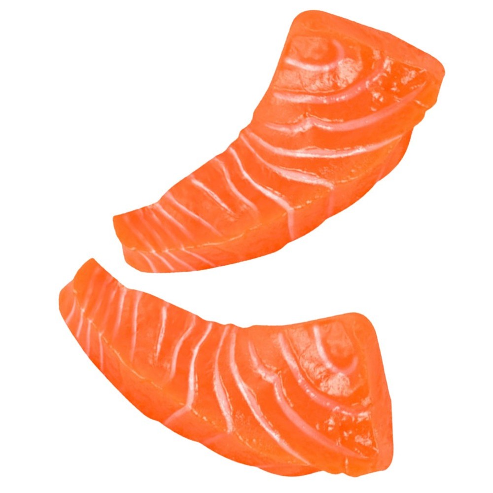 2 Pcs Simulated Salmon Props Artificial Food for Display Fish Models