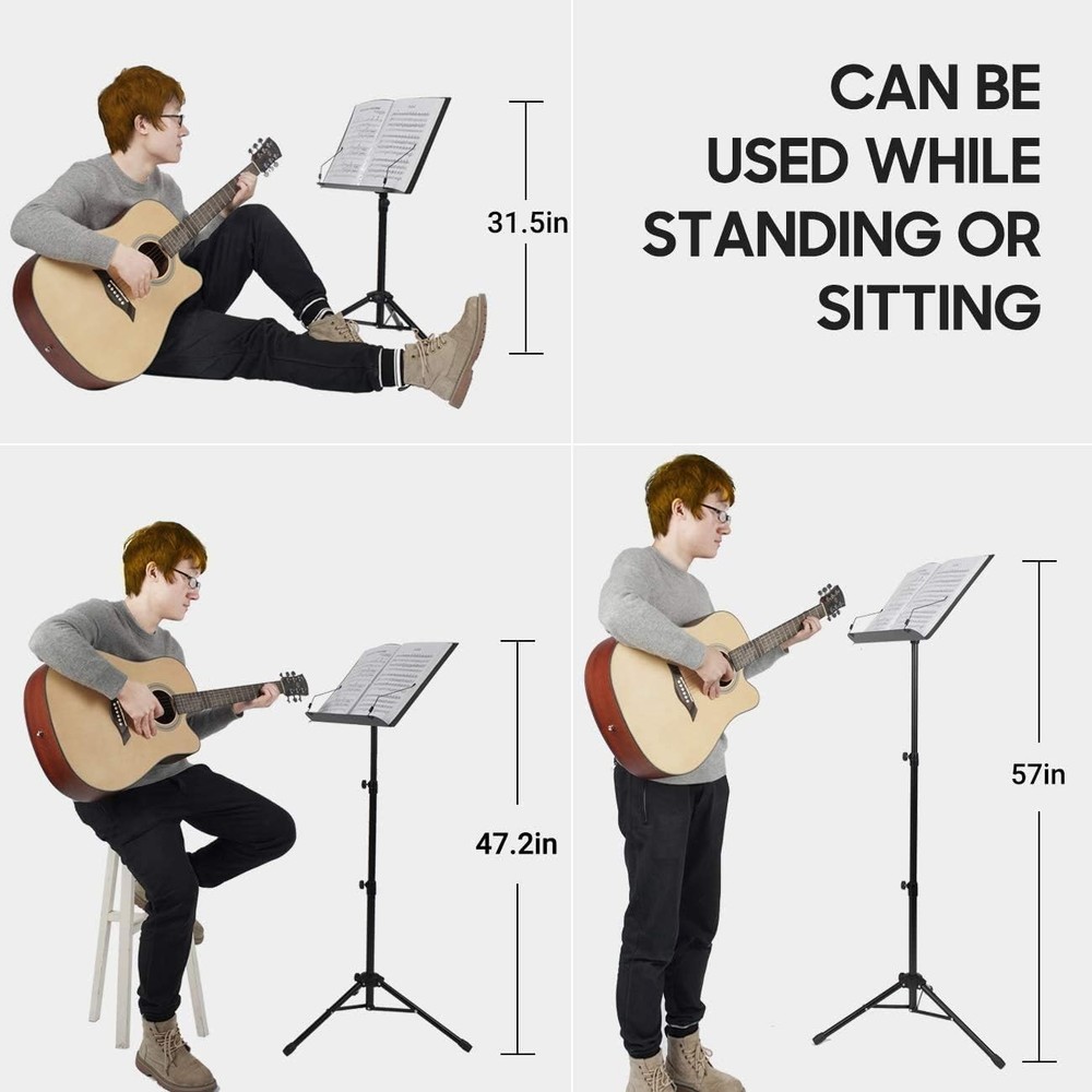 Sturdy Music Stand for Thick Books - Portable & Adjustable