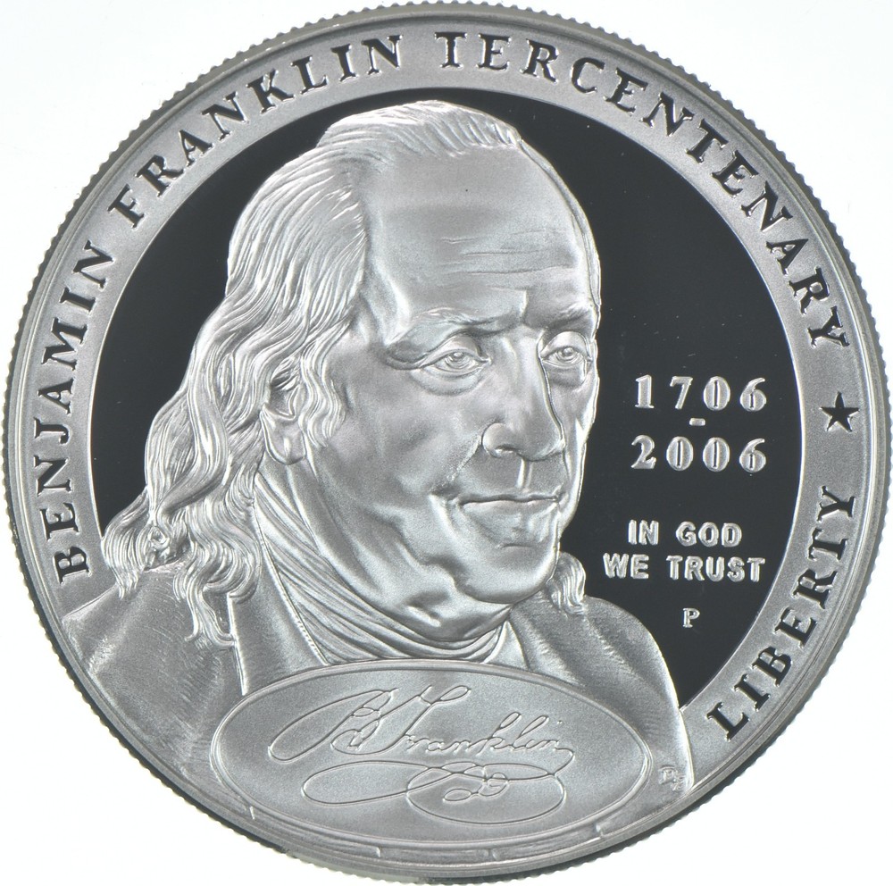2006-P Proof Ben Franklin Founder Commemorative Silver Dollar $1