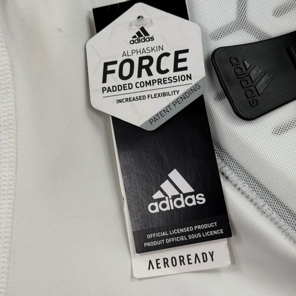 Adidas Alphaskin Force Girdle Large White Padded Compression New Mens