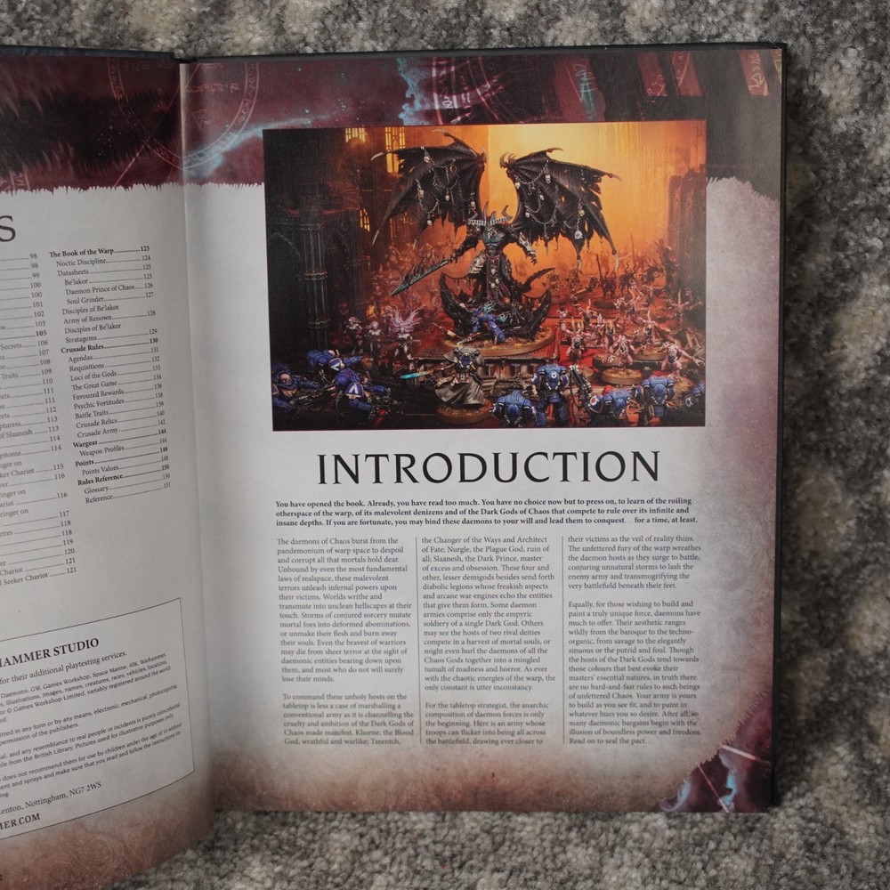 Warhammer Codex Chaos Daemons 2022 Hardcover Great Condition