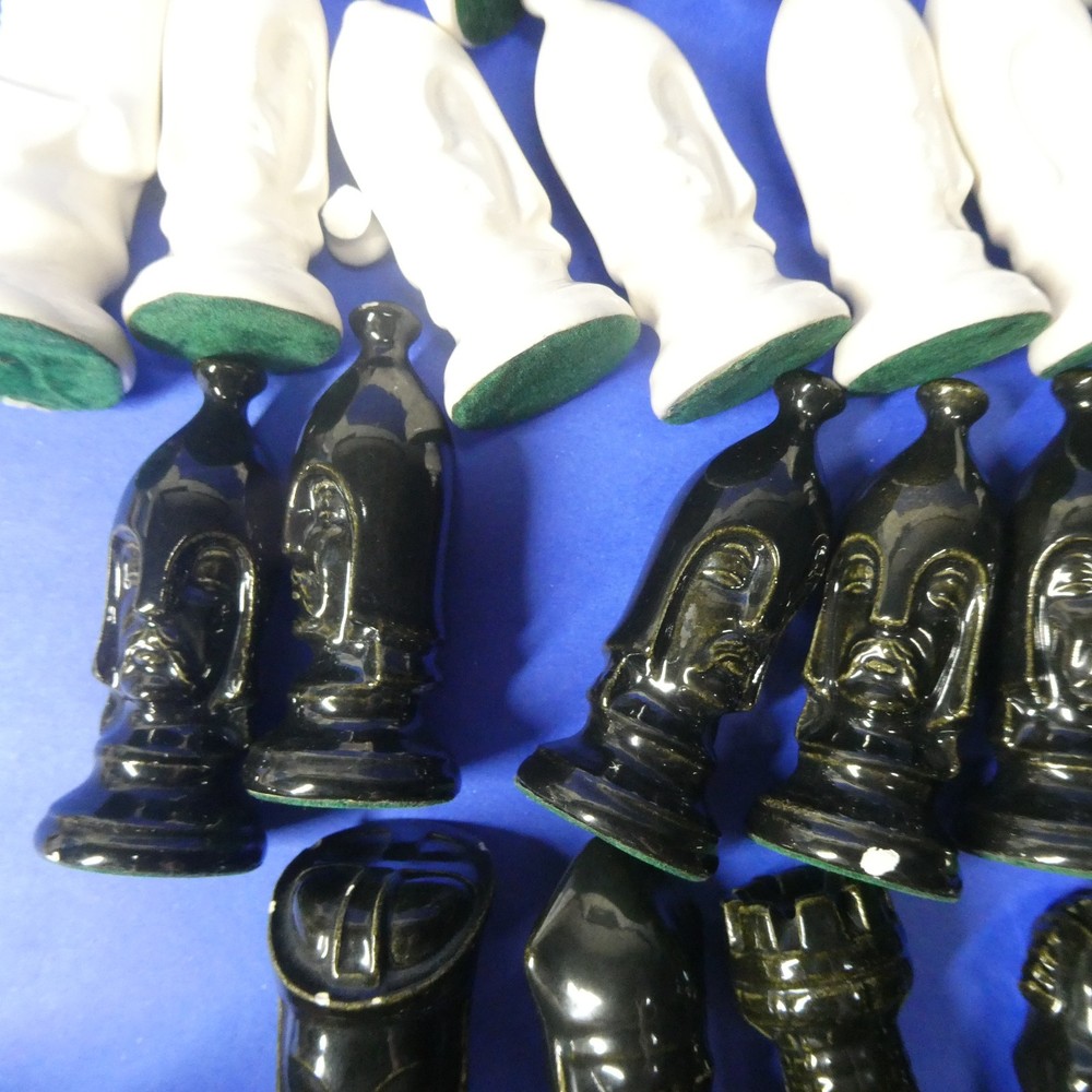 Duncan Ceramic Medieval Chess Set AS IS INCOMPLETE Replacement Pieces