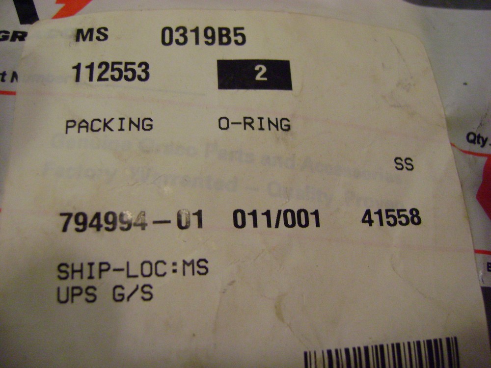 Graco 112553 Packing Orings 4pcs