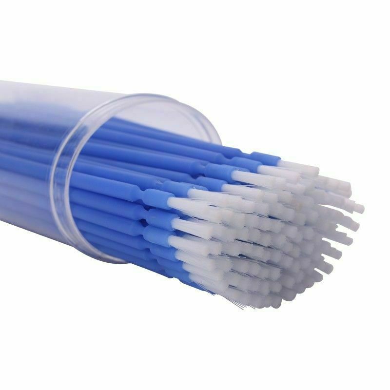 100x Dental Disposable Blue Micro Applicators Long Tipped Bendable Micro Brushes