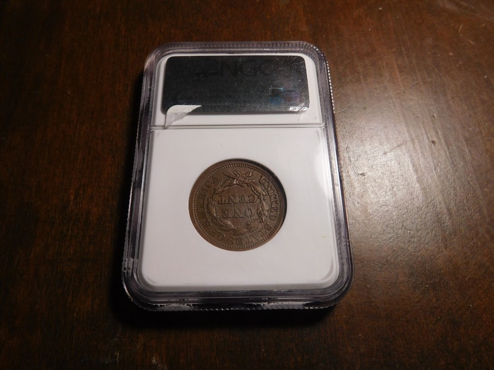 1853 LARGE CENT NGC MS63BN