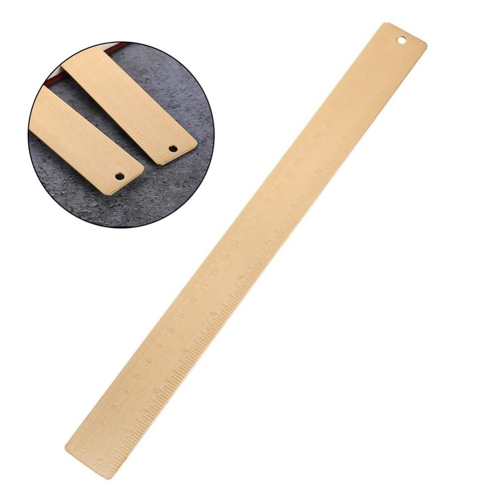 30cm For Multiple Professions Vintage Brass Ruler Ruler For School Lab
