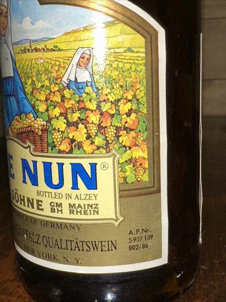 Sichel Blue Nun Empty Bottle