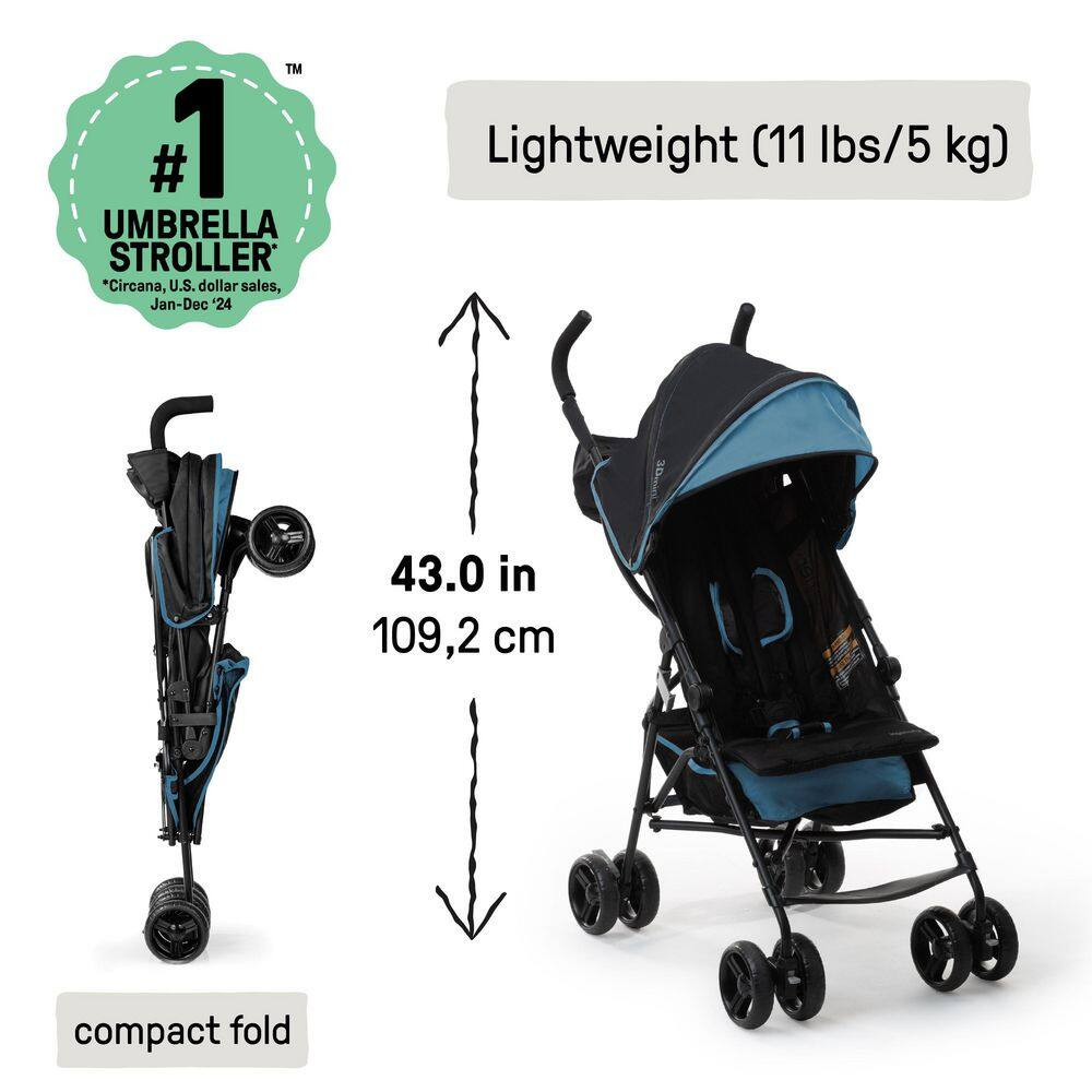 3D Mini Stroller in Dusty Blue