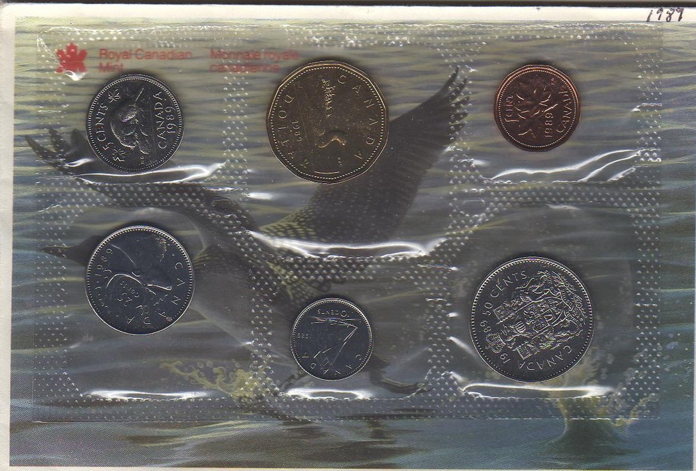 1989 Canada PL RCM Set (6 Coins UNC.)