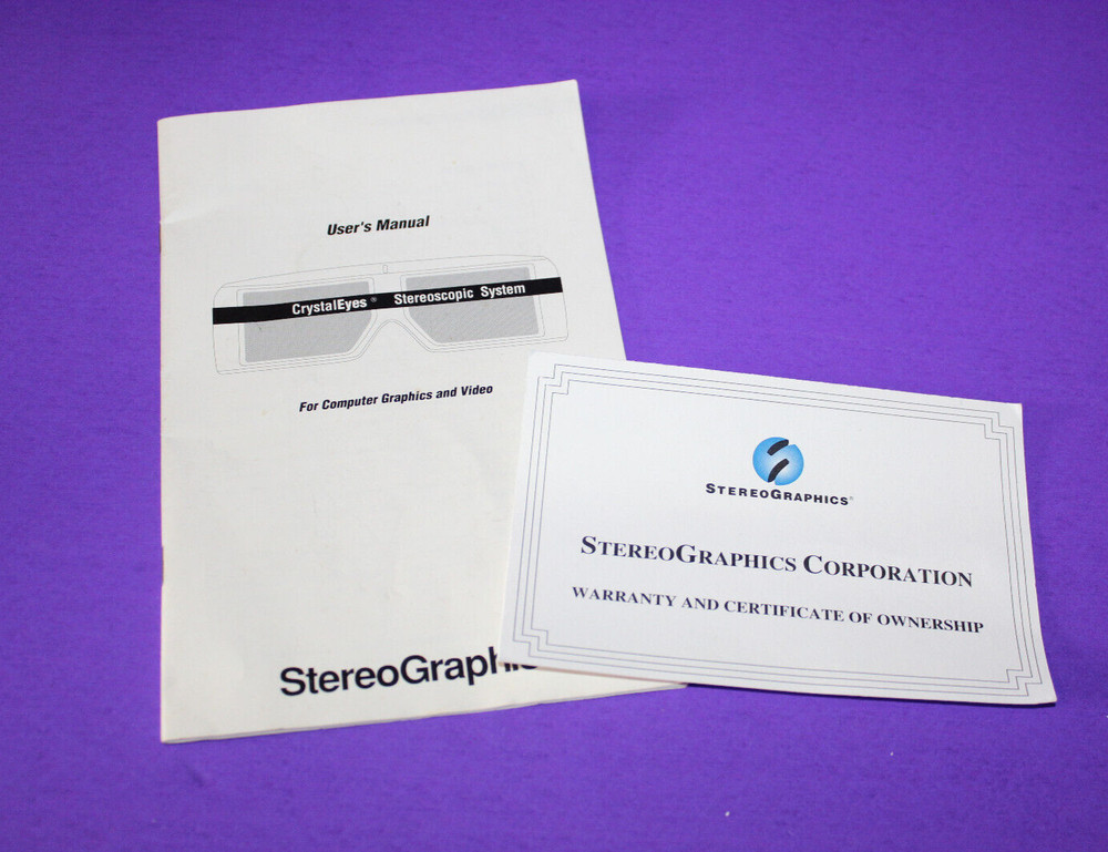 StereoGraphics Crystal Eyes 3D & Transmitter & Stand with COA