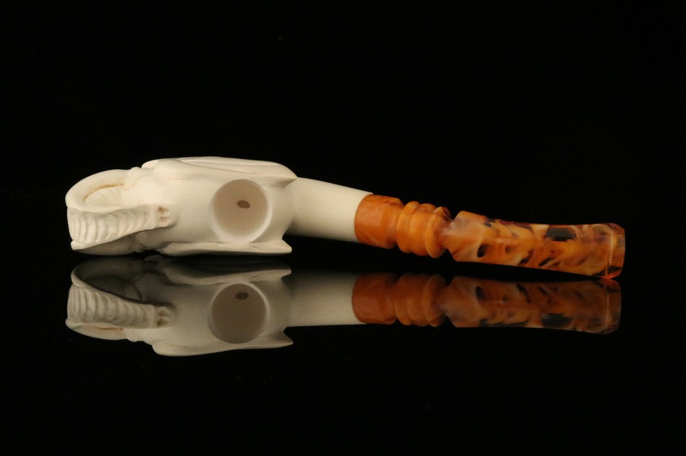 srv - Elephant Block Meerschaum Pipe with custom case M2516