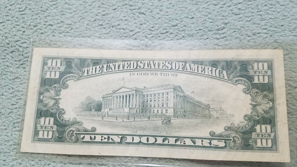 1981A $10 FRN Offset Printing Error Top 25% Of Note