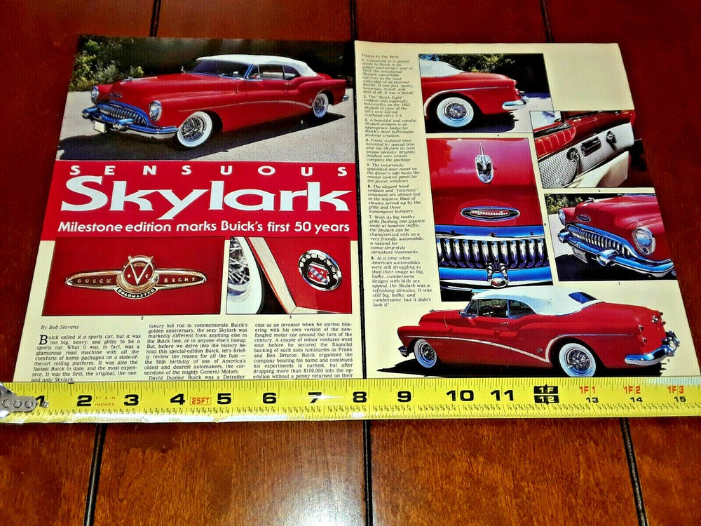 1953 BUICK SKYLARK ORIGINAL 1992 ARTICLE