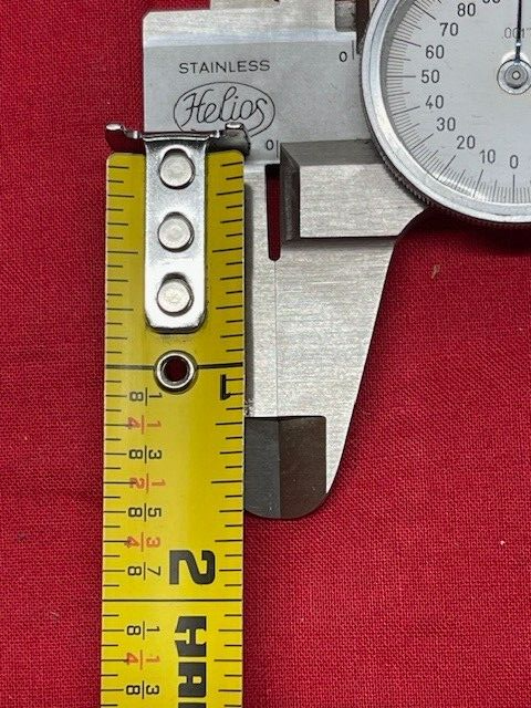 Helios Dial Caliper with Fine Adjustment, White Face, 6" - VINTAGE