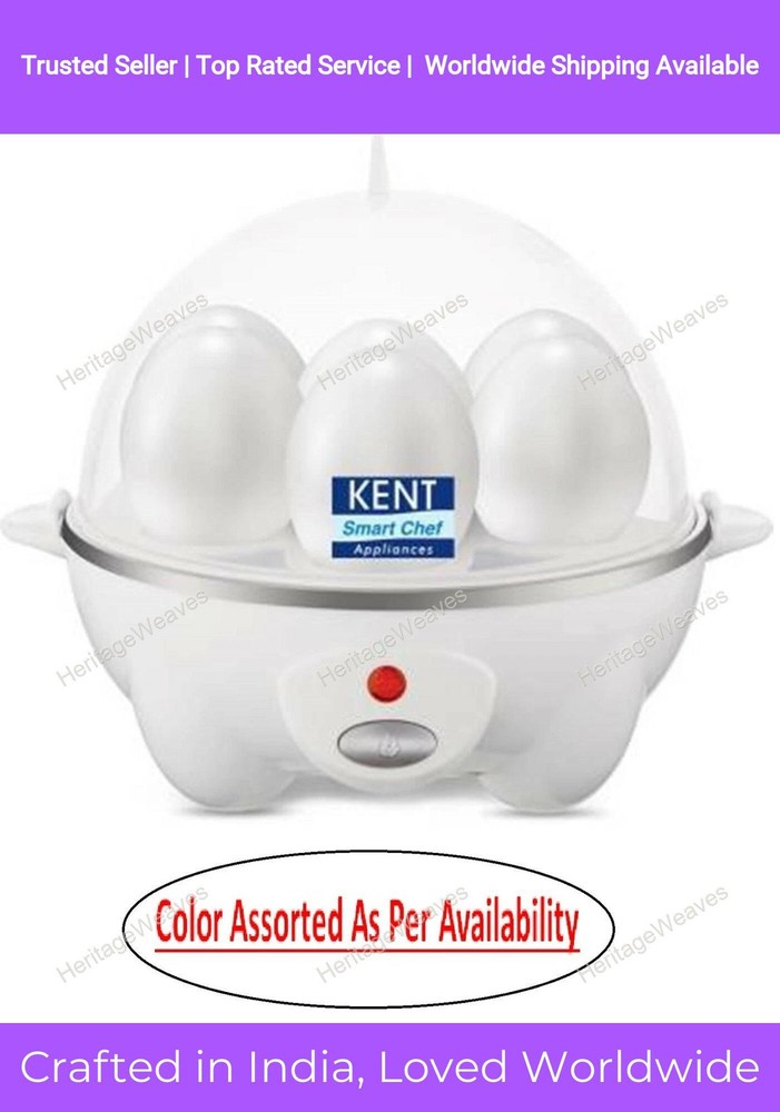 Kent Egg Boiler Cooker Poached Soft Medium Hard-Boiled Boiler 7Egg Capacity Easy