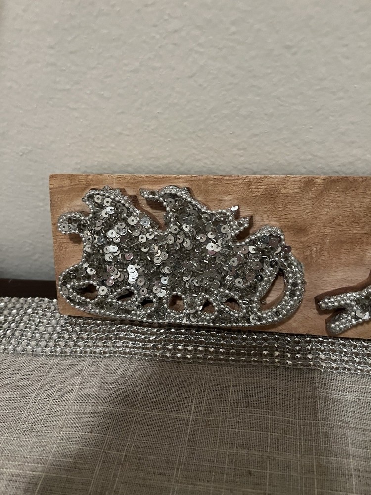 Christmas Sequined Two Deer Wall Display