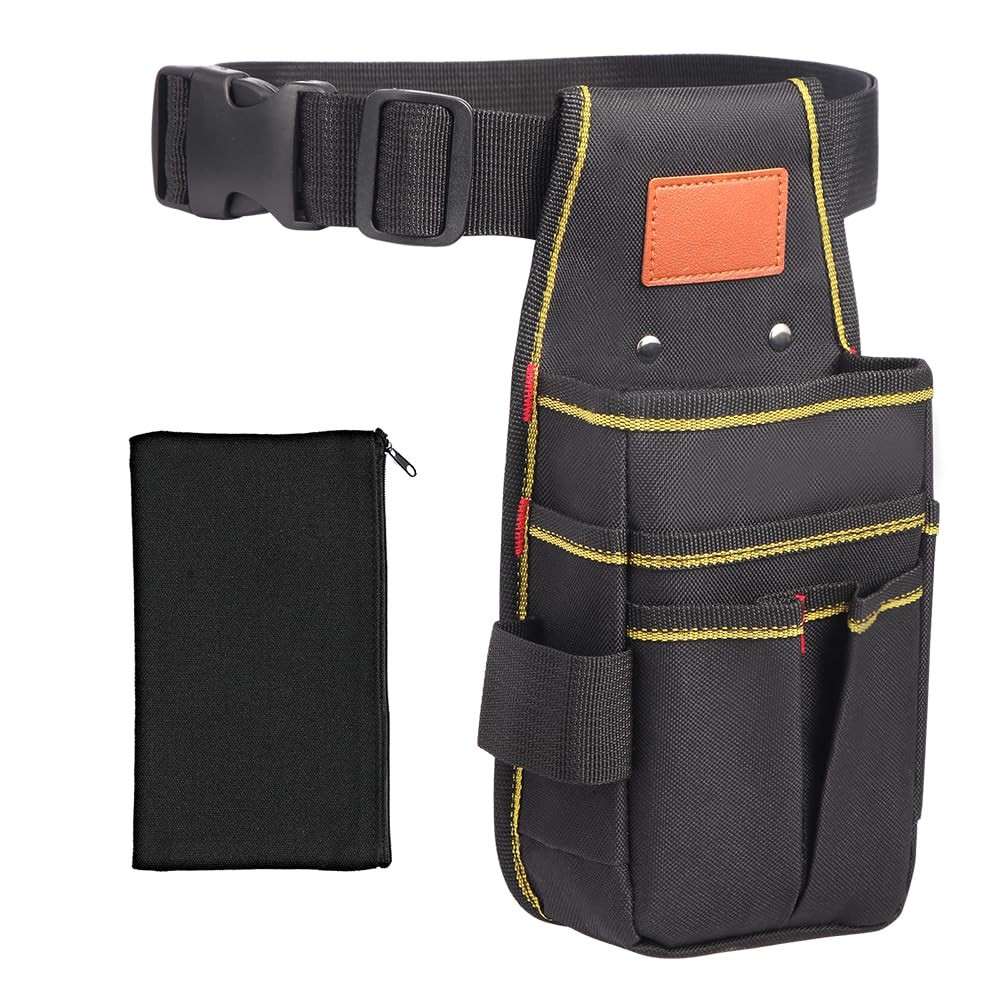 Small Tool Pouch, Bag, Pouch with Belt, Industrial Black