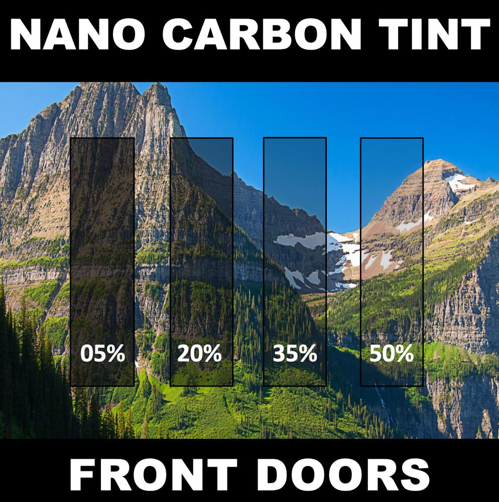 Jeep Wrangler Precut Front 2 Doors Window Tint Nano Carbon