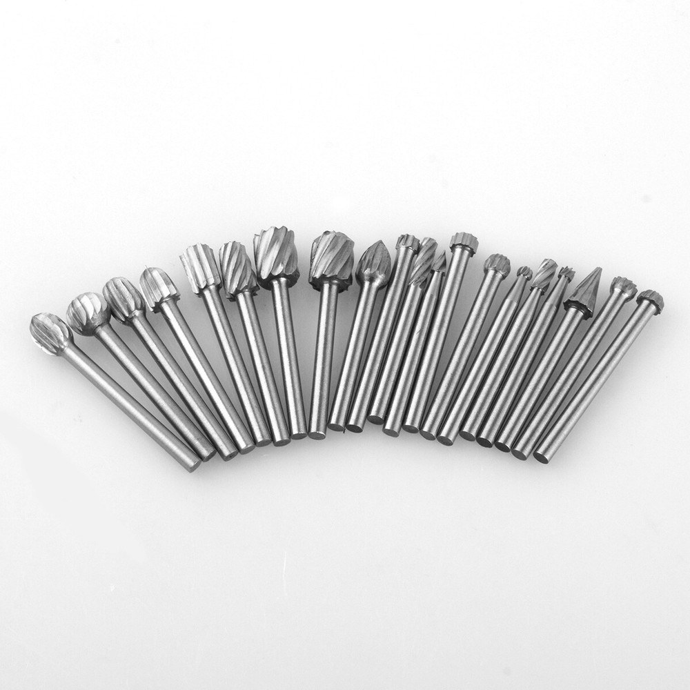20Pcs Diamond Burr Bits Drill Set Rotary Multi Tool Accessories Kit For Dremel
