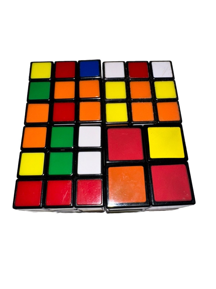 3 Original RUBIK'S CUBE - 2 1/4" square Rubik’s & 1 2 X 2 Cube 1E