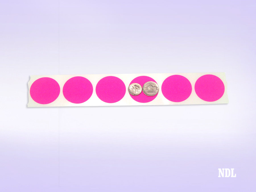 6 Rolls, 1.5" Circle Color Stickers, 500 Permanent Labels per Roll, 3" Core