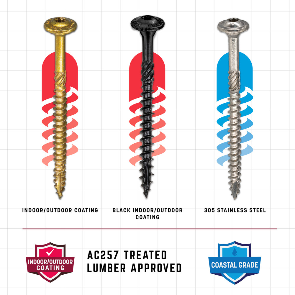 GRK Fasteners RSS™ 5/16 x 2-3/4 Inch, Rugged Structural Screws, 500 PCS, Rust