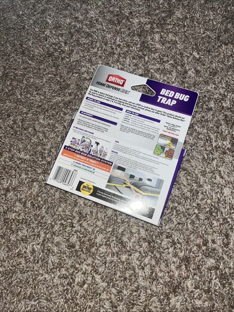 Ortho Home Defense MAX Bed Bug Traps (2 Pack) New