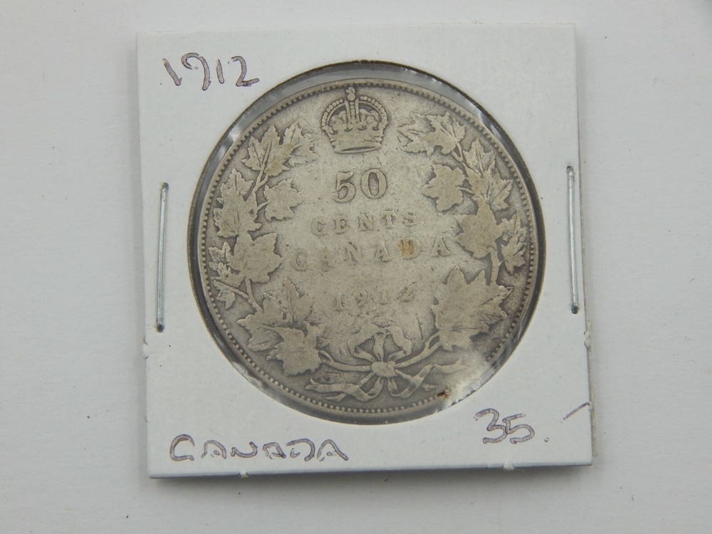 1912 Canada Silver 50 Cent Coin