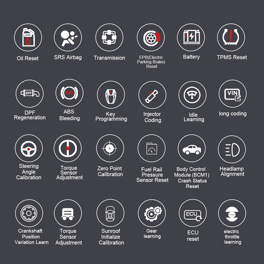 Automotive Bi-directional OBD2 Scanner Diagnostic Scan Tool Code Reader VS PAD