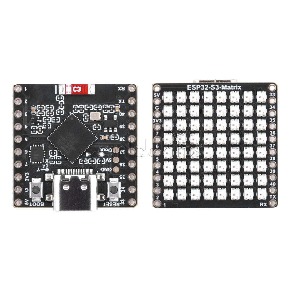 Type-C ESP32-S3-Matrix WIFI Bluetooth Development Board With 8×8 RGB LED Matrix