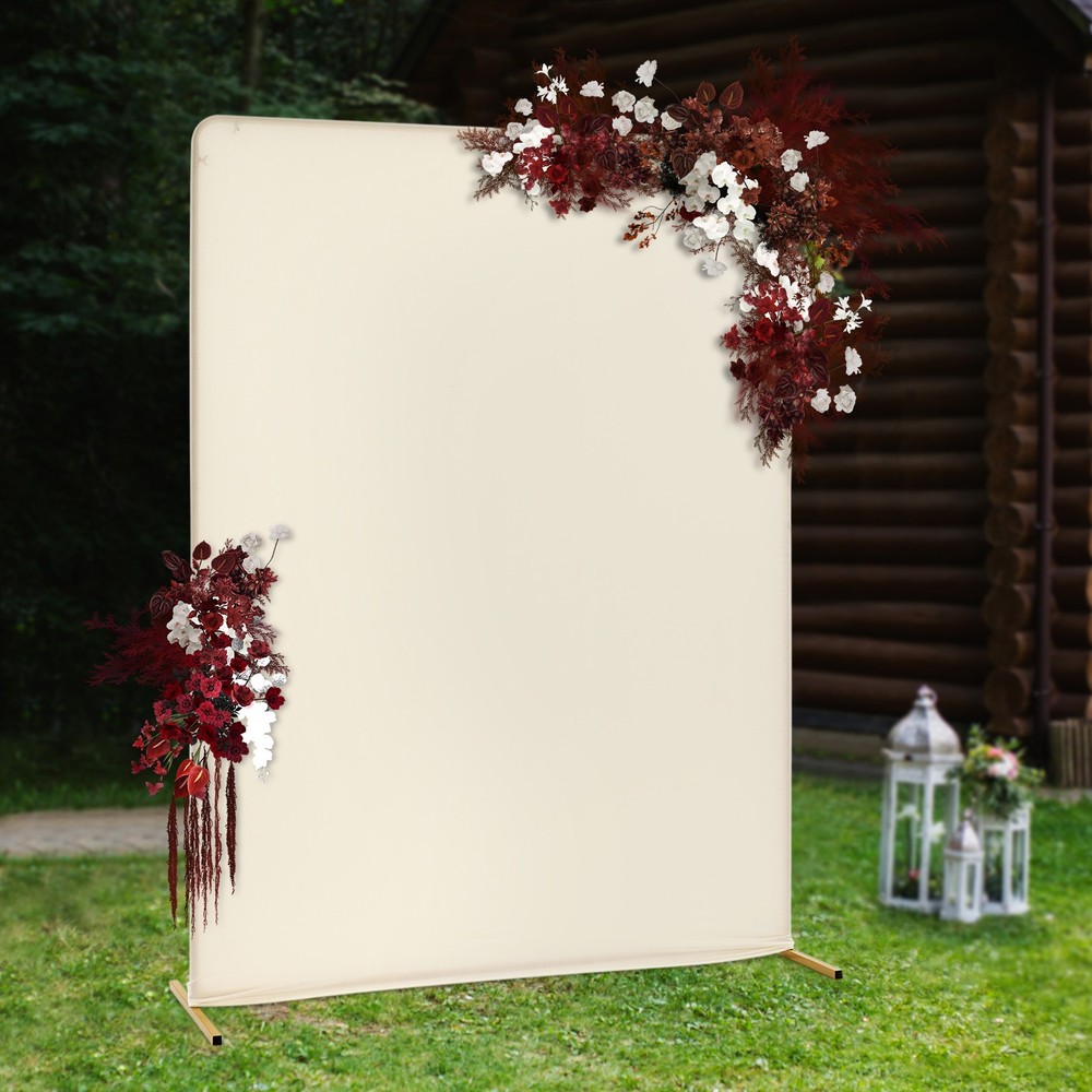 Iron Wedding Backdrop Stand Backdrop Frame with Elastic Cloth Cover