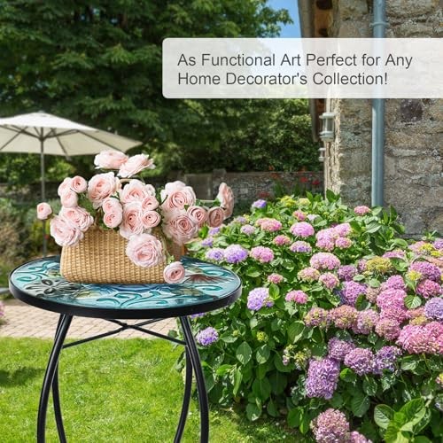 Patio Side Table Outdoor Accent Table Small Mosaic Table Coffee Table End