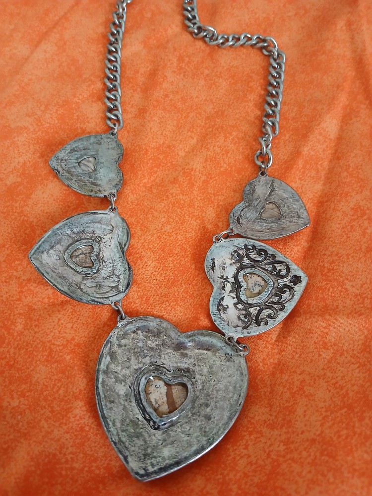 Vintage Metal & Stone Necklace