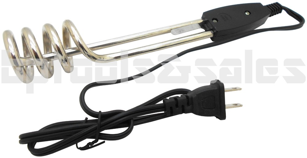 10" 1000W-110V Water Heater Portable Electric Immersion Element Boiler Travel