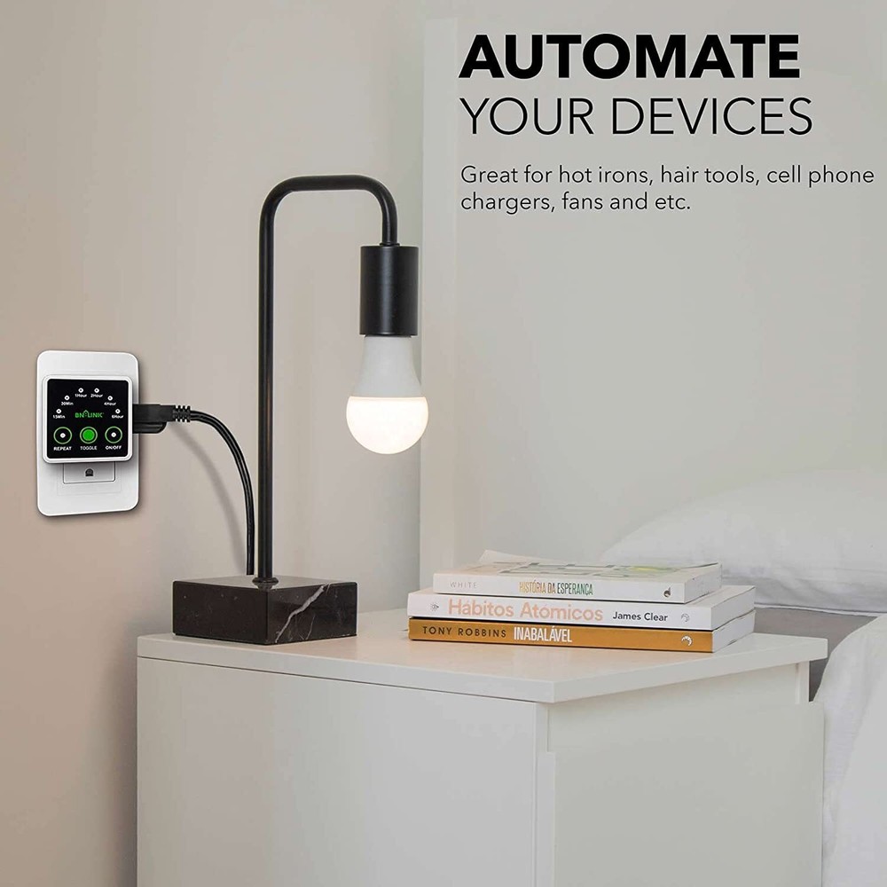 BN-LINK Smart Digital Countdown Timer with 3-Prong Grounded Outlet