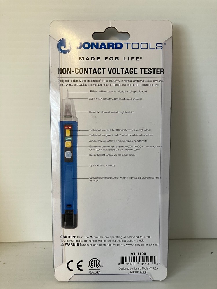 Jonard Tools Non-contact LED Voltage/Continuity Voltage Tester VT1100