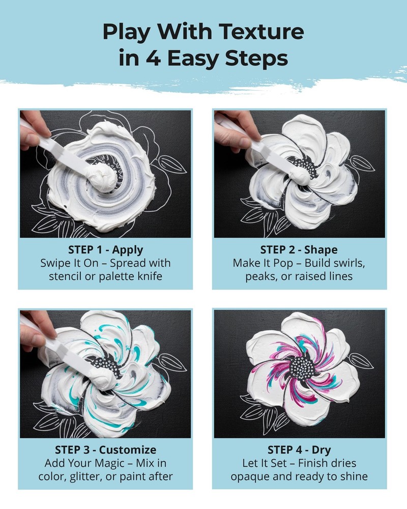 Modeling Paste for Textured Art - Dimensional Paste for Stenciling, Acrylic P...