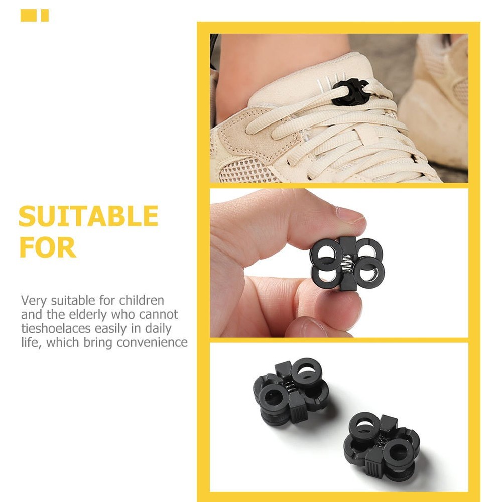 20 Pcs Buckles Non Adjustable Fastener Locks for Holding Shoe Straps