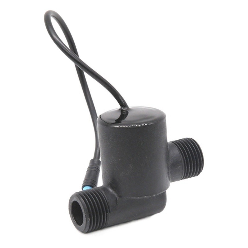 Compact Water Flow Generator with Digital Display for Smart Home Bathroom