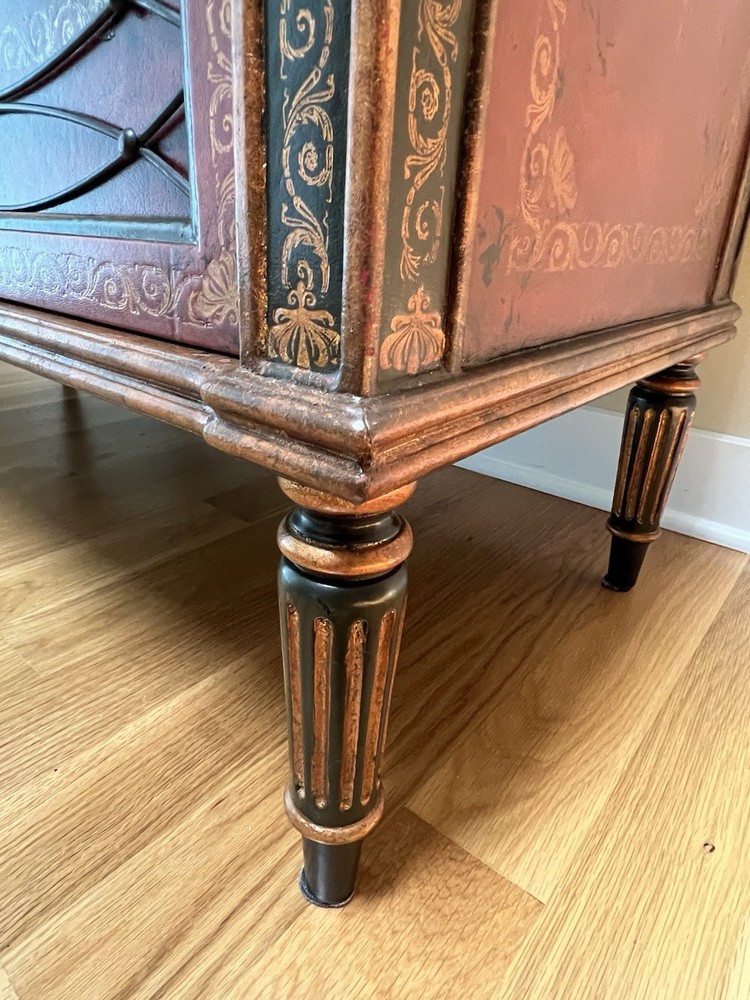 Theodore Alexander Leather Wrapped Chest Buffet