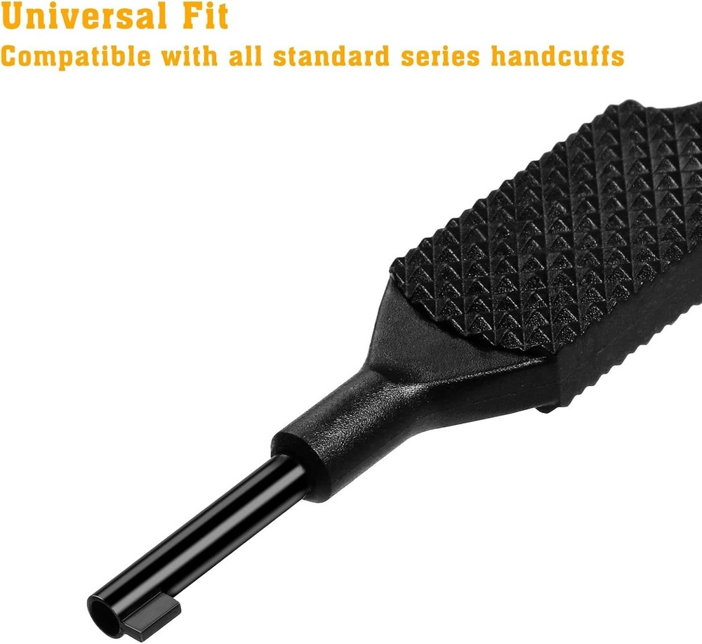 Compact 4-Inch Polymer Handcuff Key with Detachable Keyring for Easy Access