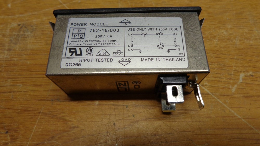 QUALTEK ELECTRONICS 762-18/003 POWER ENTRY MODULE