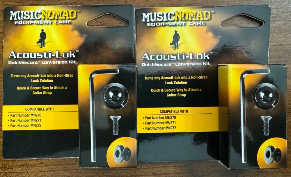 MusicNomad Acousti-Lok QuickSecure Conversion Kit (TWIN PACK) Bundle MN274