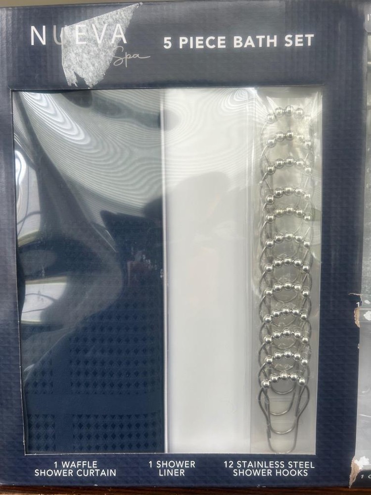 Nueva Spa 5 Piece Bath Set. Blue